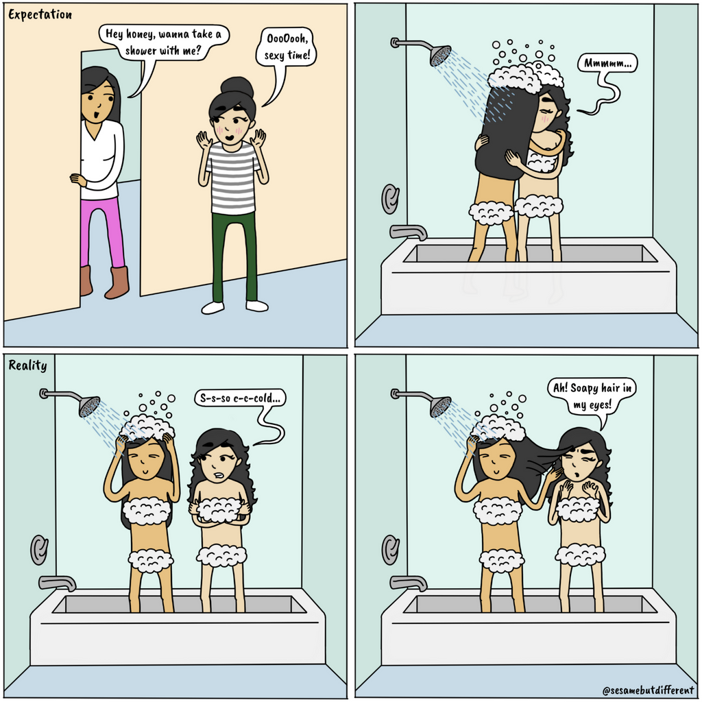 Lesbian Showering